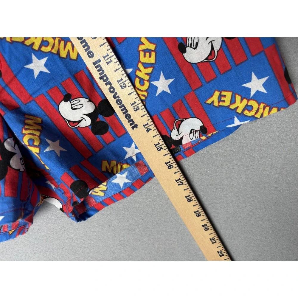 Vintage Mickey Unlimited Boxer Shorts Mens Medium Blue Red Stars Disney USA 90s